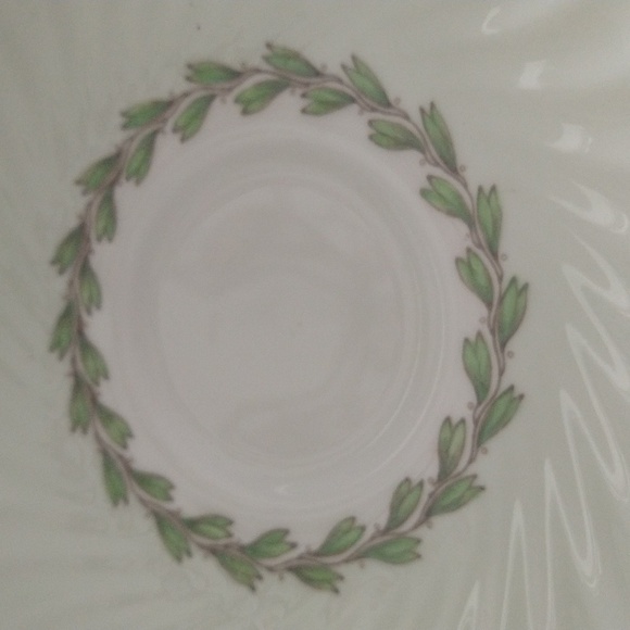 Set Of 5 Teacup And Saucer Minton Cheviot Blue Green Gold Vintage Elegant Design - Picture 4 of 4